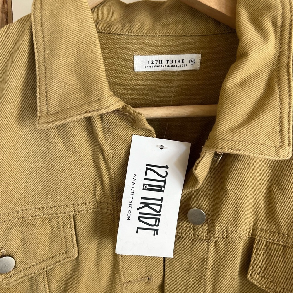 12th Tribe Tan Fringe Jean Jacket - Picture 7 of 9